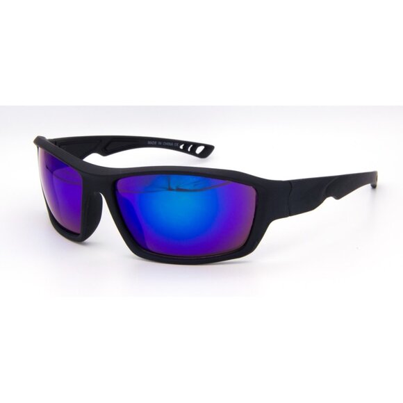 Sports Men Sunglasses Green Mirror Lens Frame Fashion Style Reflective‎ Shield - Picture 1 of 3